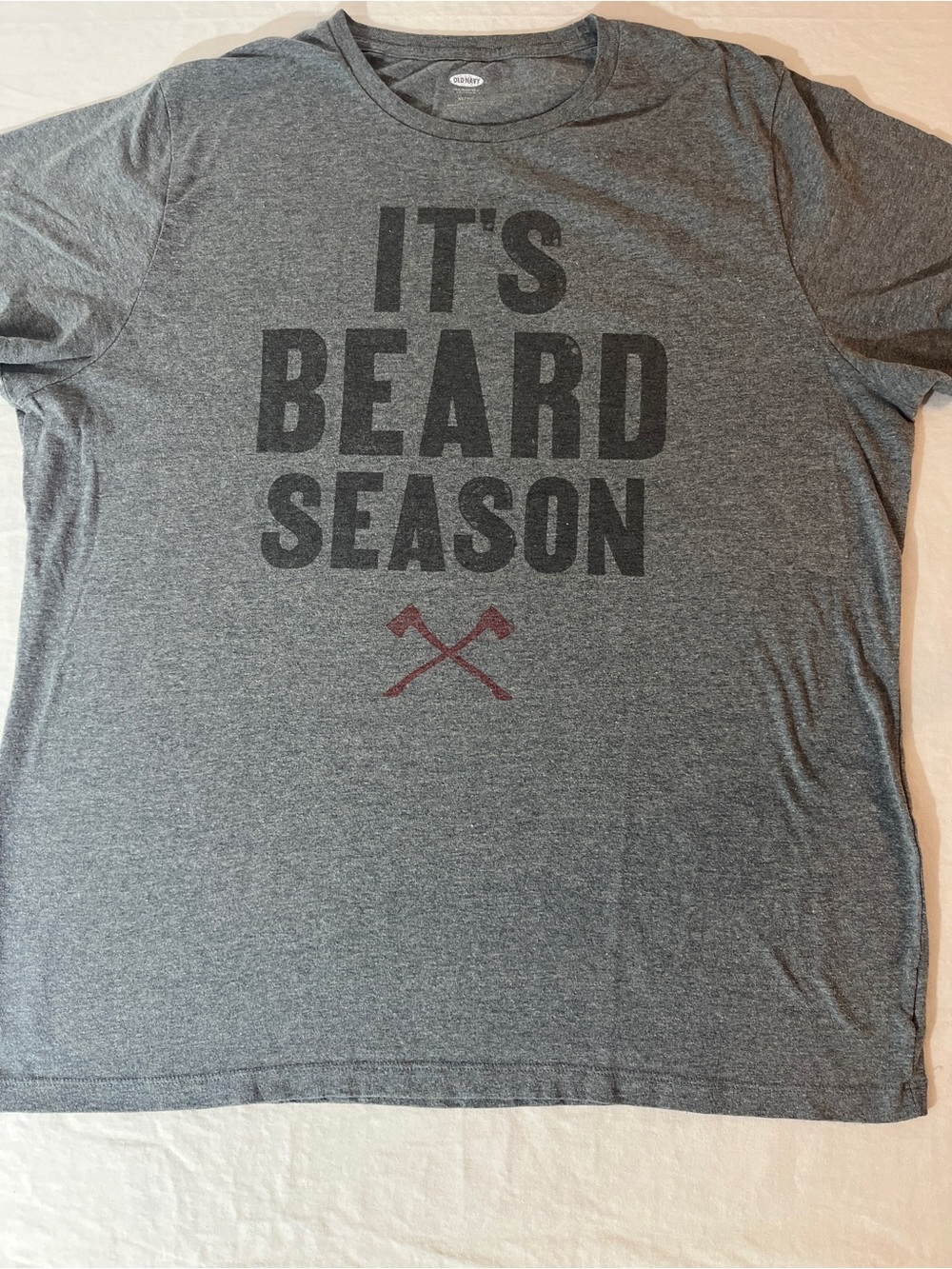 Old Navy Gray "It's Beard Season" Graphic Tee XL